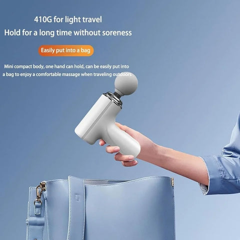 Mini Massage Gun – Portable Deep Tissue Muscle Massager with 4 Massage Heads | USB Rechargeable