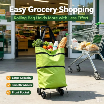 Foldable Shopping Trolley Bag with Wheels
