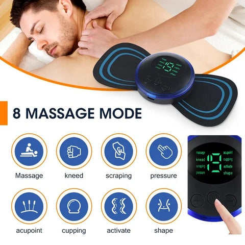Smart EMS Muscle Stimulator Massager | USB Rechargeable Wireless Neck, Shoulder & Body Massage Pad